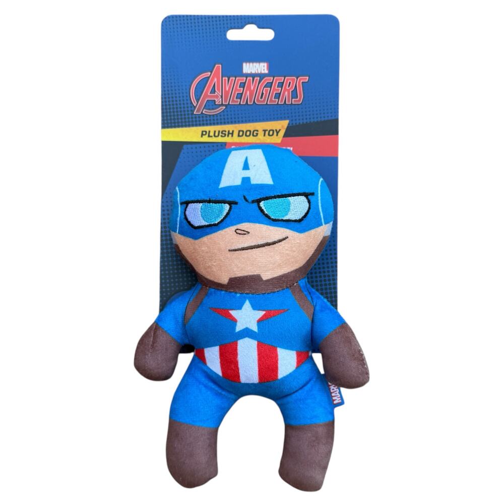 Marvel Avengers‎ Captain America Rope Dog Toy Squeaky Crinkle Thrash Toss NWT